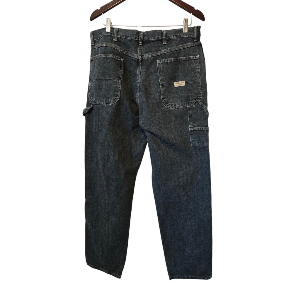 Vtg Wrangler Jeans Mens 34x34 Baggy Carpenter Straight Cotton Streetwear Skater - Picture 2 of 16